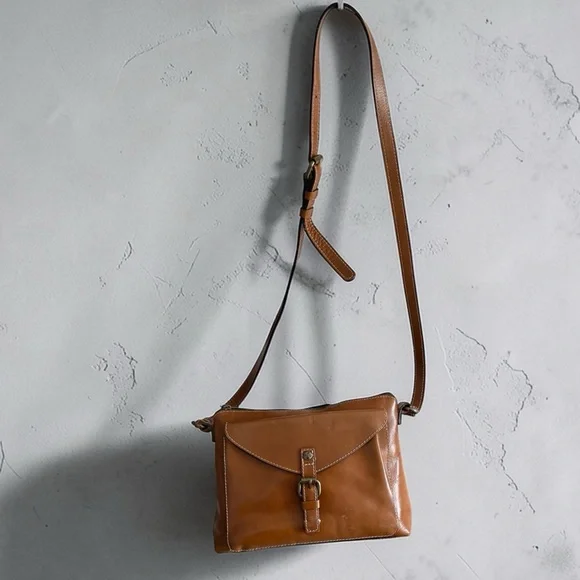 Patricia Nash Avellino Crossbody Organizer Heritage Brown Tan Leather Bag Purse - Picture 3 of 10